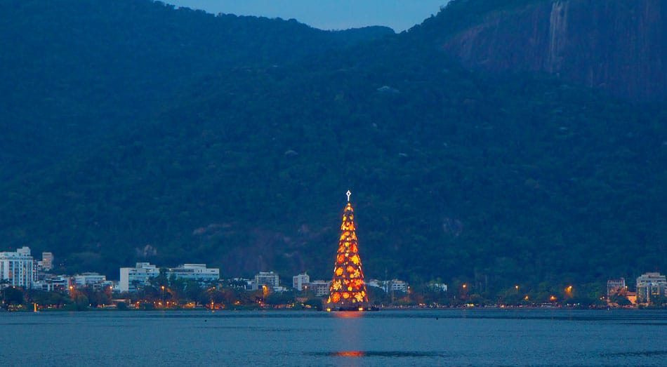 Rio de Janeiro floating Christmas tree